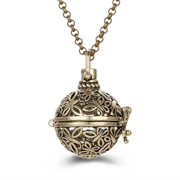 Aromatherapy Zircon Cage Necklace - Essential Oil Diffuser Pendant