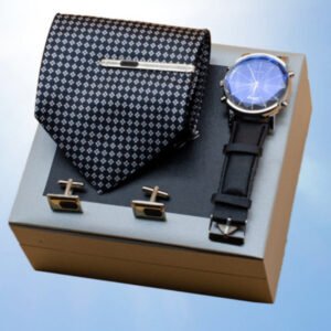 Men’s Luxury Gift Set – Watch, Tie, Cufflinks & Pen Business Gift Box