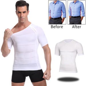 Men’s Compression Shapewear Vest – Slimming Body Shaper Tummy Control & Posture Support Tank