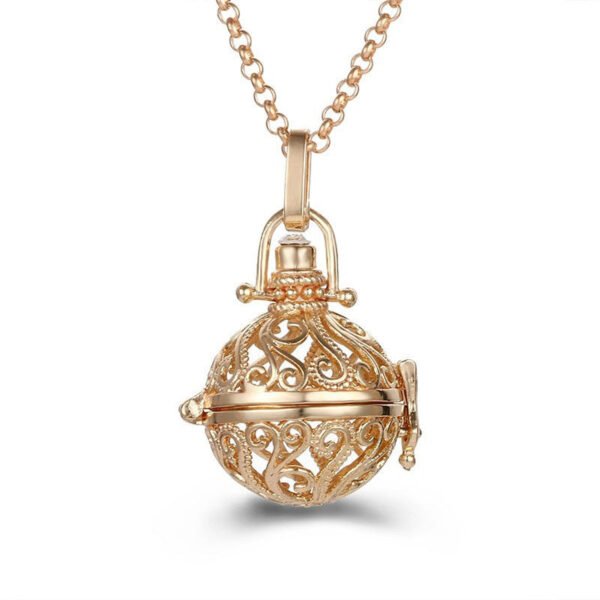 Aromatherapy Zircon Cage Necklace - Essential Oil Diffuser Pendant