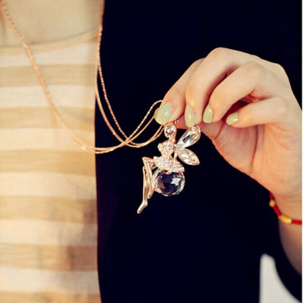 Angel Pendant Necklace – Elegant Symbolic Chain for Women