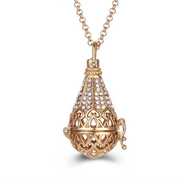 Aromatherapy Zircon Cage Necklace - Essential Oil Diffuser Pendant