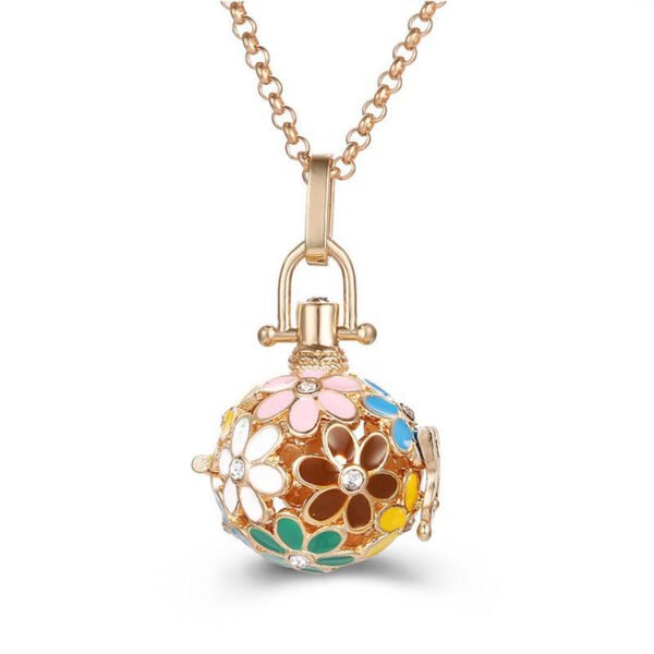 Aromatherapy Zircon Cage Necklace - Essential Oil Diffuser Pendant