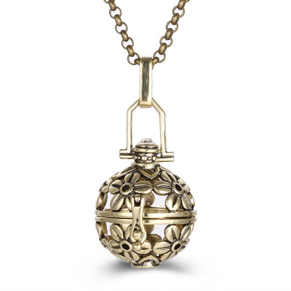 Aromatherapy Zircon Cage Necklace - Essential Oil Diffuser Pendant