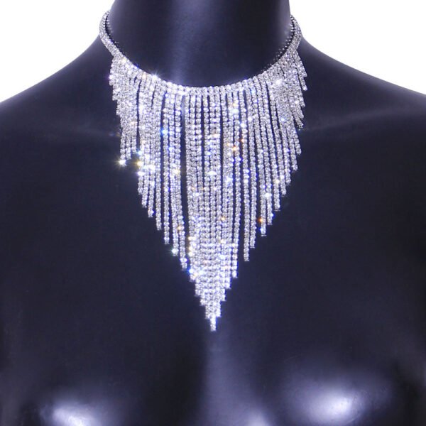 Double Row Necklace – Symmetrical Layered Alloy Chain for Women