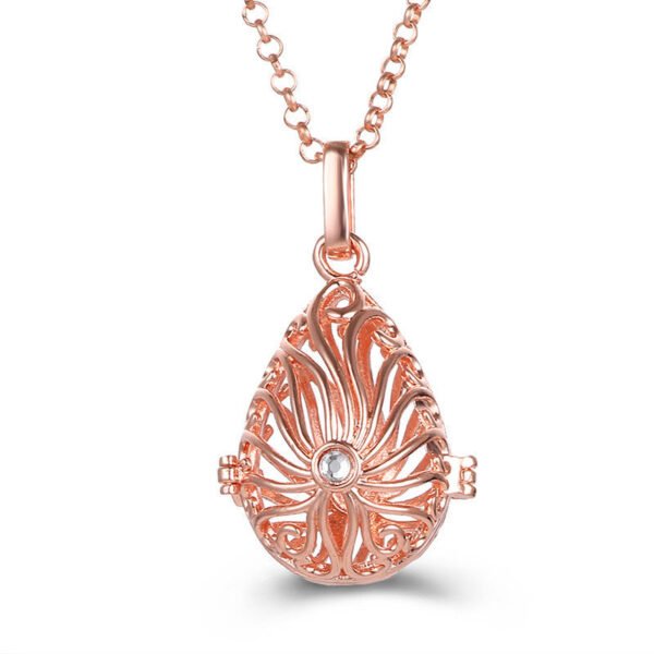 Aromatherapy Zircon Cage Necklace - Essential Oil Diffuser Pendant