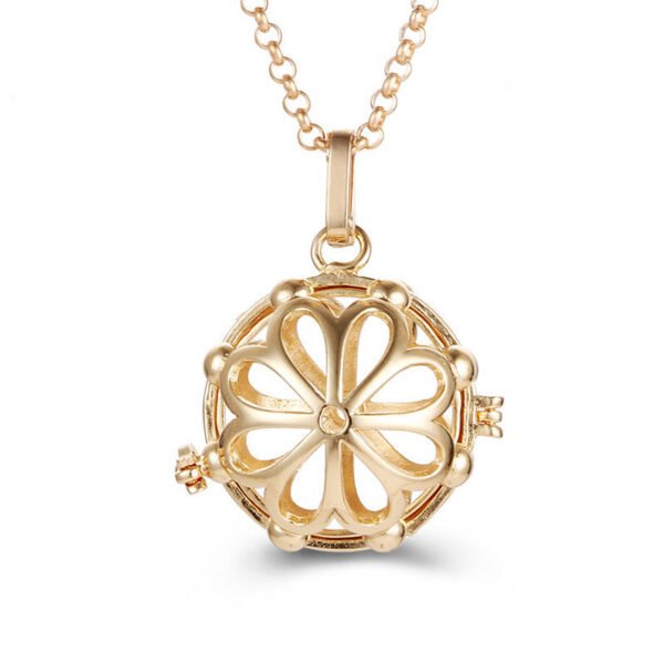 Aromatherapy Zircon Cage Necklace - Essential Oil Diffuser Pendant