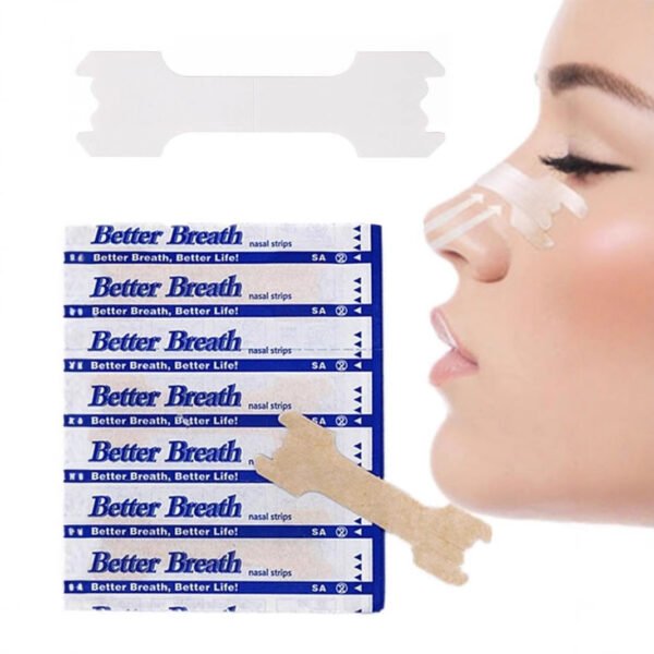 Black Anti-Snoring Nasal Strips – Breath Support Sleep Aid