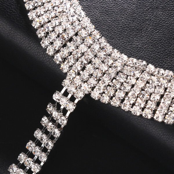 Men’s Crystal Body Chain – Multi-Row Statement Necklace