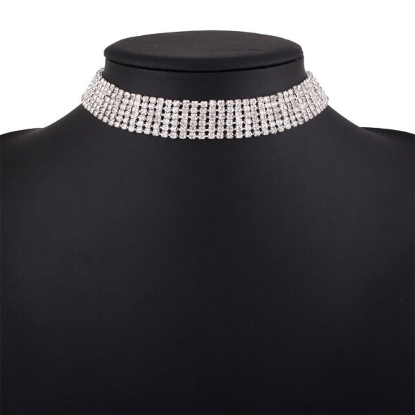Full Rhinestone Necklace – Trendy Alloy Sparkle Chain for Women