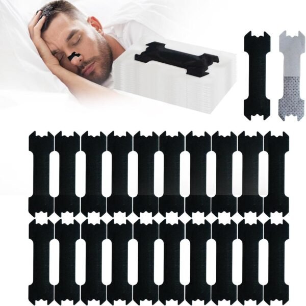 Black Anti-Snoring Nasal Strips – Breath Support Sleep Aid
