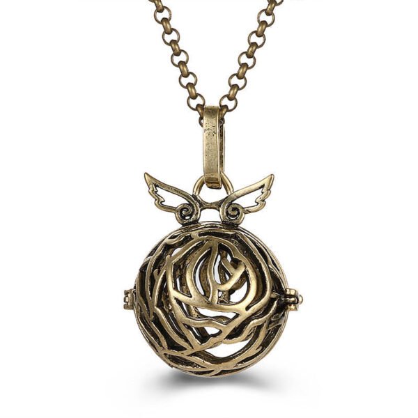 Aromatherapy Zircon Cage Necklace - Essential Oil Diffuser Pendant