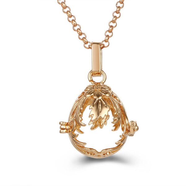 Aromatherapy Zircon Cage Necklace - Essential Oil Diffuser Pendant