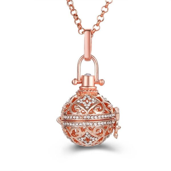 Aromatherapy Zircon Cage Necklace - Essential Oil Diffuser Pendant